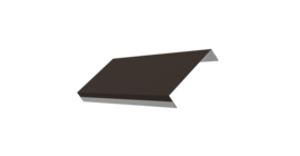 Ламель обратная 125 забора жалюзи Texas стартовая/финишная для калиток и ворот 0,45 PE с пленкой RR 32 темно-коричневый