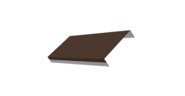 Ламель обратная 125 забора жалюзи Texas стартовая/финишная для калиток и ворот 0,45 Drap TR с пленкой RR 32 темно-коричневый