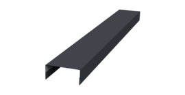 Крышка 30х15 жалюзи Texas 0,5 Satin Matt TX RAL 7024 мокрый асфальт (2м)