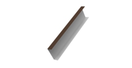 Декоративная накладка на столб универсальная 60х60 для забора жалюзи 0,5 Rooftop Бархат RAL 8017 шоколад (3м)