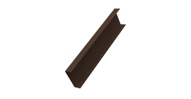 Декоративная накладка на столб универсальная 60х60 для забора жалюзи 0,5 Velur X RAL 8017 шоколад (2,5м)