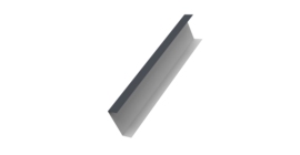 Декоративная накладка на столб универсальная 62х55 для забора жалюзи 0,45 PE RAL 7024 мокрый асфальт (2,5м)