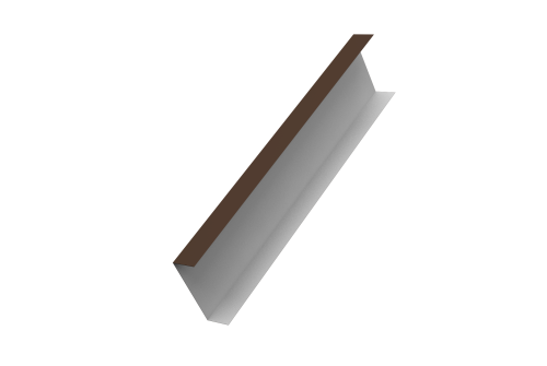 Декоративная накладка на столб универсальная 62х55 для забора жалюзи 0,7 PE RAL 8017 шоколад (2,5м)