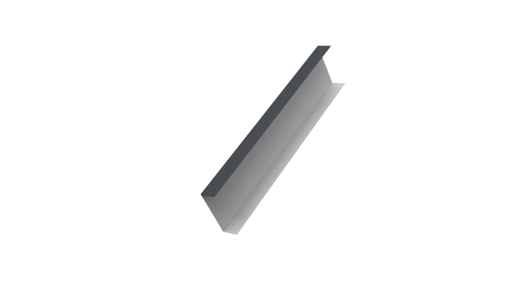 Декоративная накладка на столб универсальная 80х80 для забора жалюзи 0,45 Drap RAL 7024 мокрый асфальт (2,5м)