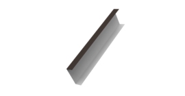 Декоративная накладка на столб универсальная 80х80 для забора жалюзи 0,5 Rooftop Бархат RR 32 темно-коричневый (3м)