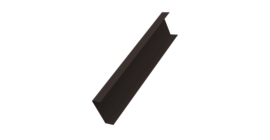 Декоративная накладка на столб универсальная 80х80 для забора жалюзи 0,5 Velur X RR 32 темно-коричневый (1,8м)