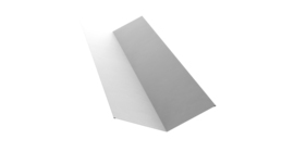 Планка ендовы верхней 145х145 0,45 Drap ST с пленкой RAL 9003 сигнальный белый (2м)