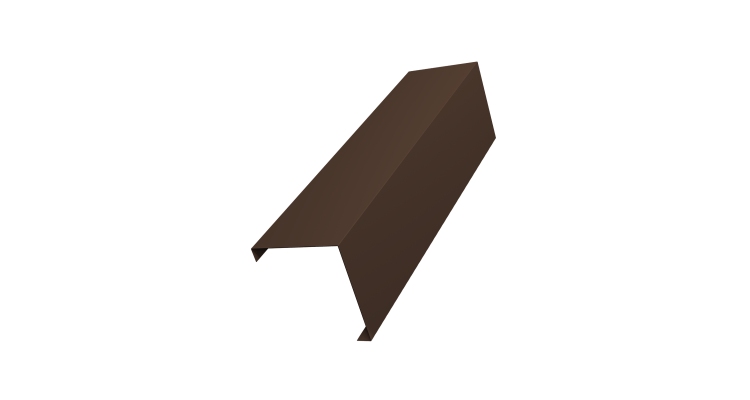 Декоративная накладка на столб универсальная угловая 62х55 для забора жалюзи 0,45 Drap TwinColor RAL 8017 шоколад (1,8м)