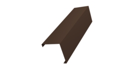 Декоративная накладка на столб универсальная угловая 80х80 для забора жалюзи 0,45 Drap-double TX RAL 8017 шоколад (2м)