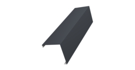 Декоративная накладка на столб универсальная угловая 80х80 для забора жалюзи 0,5 PurPro Matt 275 RAL 7024 мокрый асфальт (3м)