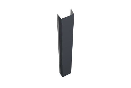 Крепежная планка нижняя Texas 0,7 PE RAL 7024 мокрый асфальт (2,5м)