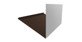 Планка примыкание верхнее к трубе фальц 0,45 Drap TR RAL 8017 шоколад (2м)