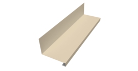 Планка примыкание нижнее к трубе фальц 0,45 Drap TX RAL 1015 светлая слоновая кость (3м)