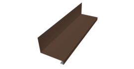 Планка примыкание нижнее к трубе фальц 0,5 PE с пленкой RAL 8017 шоколад (2м)