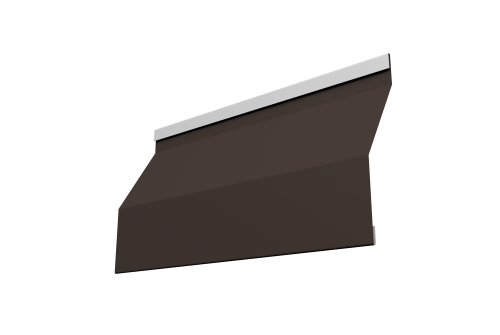 Ламель забора жалюзи Milan Slim 0,5 PurLite Matt RR 32 темно-коричневый