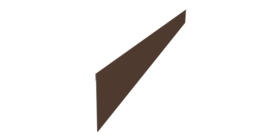 Ламель забора жалюзи Palermo стартовая/финишная для калиток и ворот 0,5 PurPro RAL 8017 шоколад