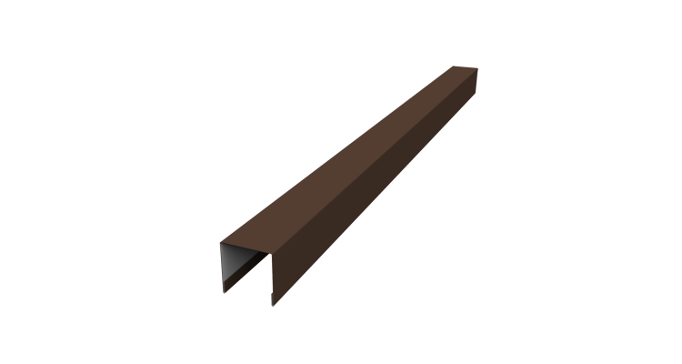 Планка вертикальная лицевая для забора жалюзи Palermo 0,45 Drap TX RAL 8017 шоколад (2,5м)