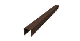 Планка вертикальная лицевая для забора жалюзи Palermo 0,45 PE-Double RAL 8017 шоколад (3м)