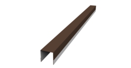 Планка вертикальная обратная для забора жалюзи Palermo 0,5 Satin Matt RAL 8017 шоколад (2м)