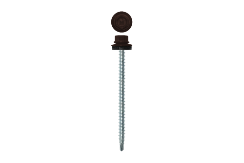 Саморез кровельный Daxmer 4,8х70 RAL 8017 (100) сверло №1