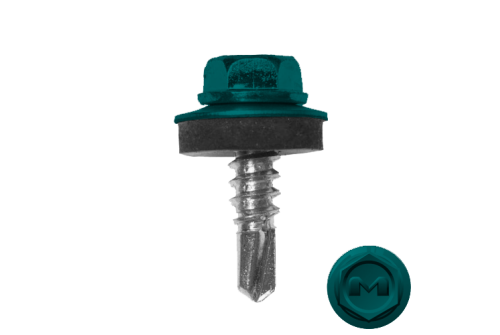 Саморез по металлу Daxmer 5,5х19 RAL 5021 (250) сверло №3