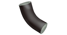 Колено 60 град GL PE Matt 90 мм RR 32 темно-коричневый