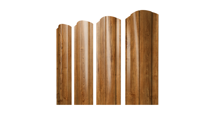 Штакетник Круглый фигурный 0,45 Print-Double Elite Golden Wood