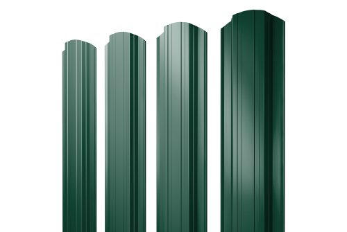 Штакетник Прямоугольный фигурный 0.4 PE RAL 6005 зеленый мох